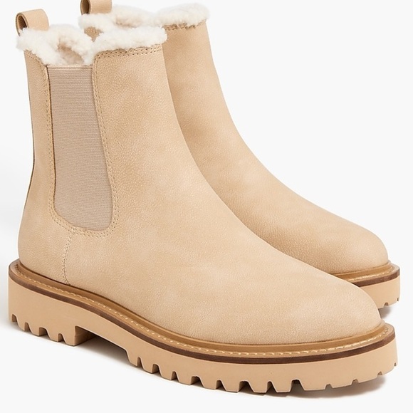 J. Crew Lug-sole Chelsea boots in natural size 7 - Picture 1 of 9